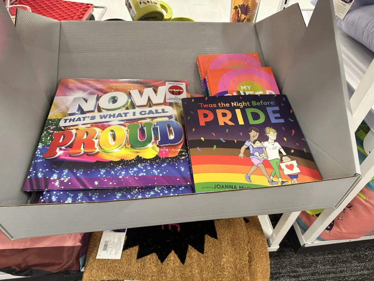 Target offers candles, photo frames, and lights as part of its LGBT display in a Texas suburb, on May 24, 2023. (Darlene McCormick Sanchez/The Epoch Times)