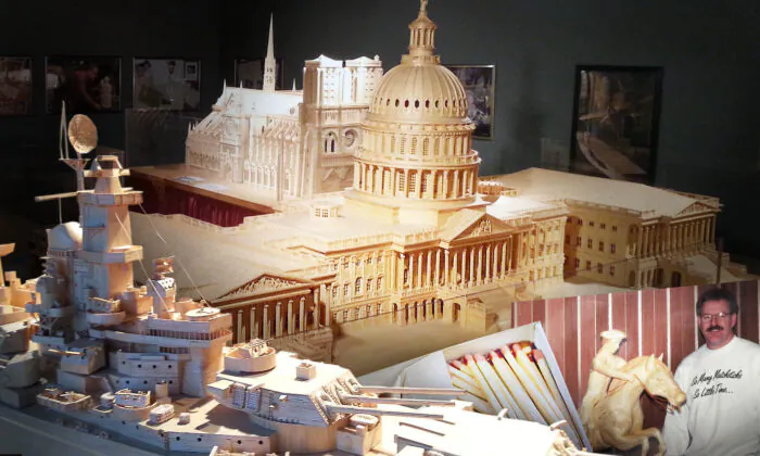 Iowa Man Uses 7.5 Million Matchsticks to Make Unreal Models of Ships, Castles, Cathedrals, US Capitol