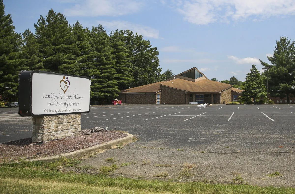 The Lankford Funeral Home and Family Center in Jeffersonville, Ind., on July 2, 2022. (Joseph Cooke/Courier Journal via AP)