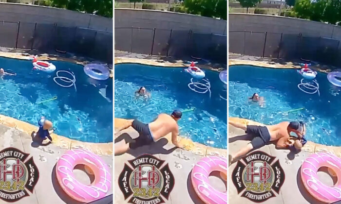 'Children Drown Without a Sound': Video Shows First Responder Dad Pulling Infant Son From Pool