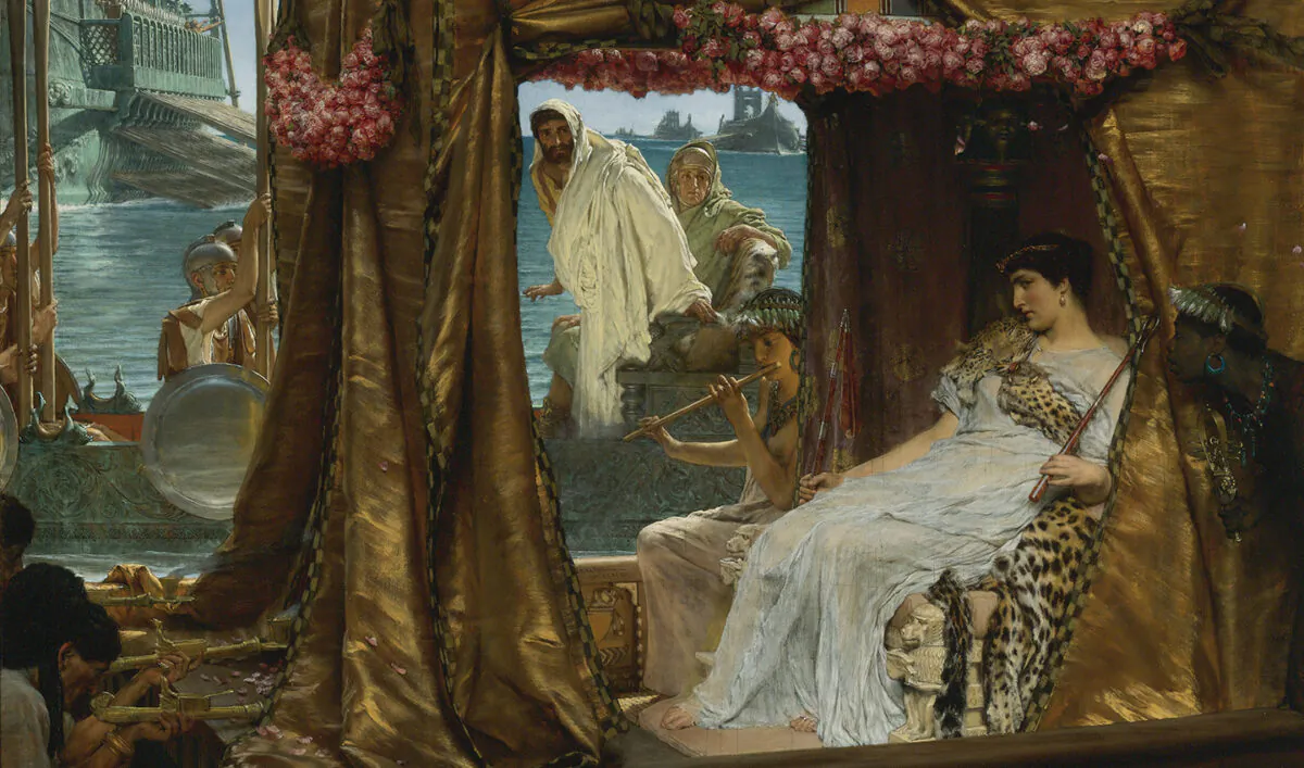 Detail of "The Meeting of Antony and Cleopatra: 41 B.C.," 1885, by Lawrence Alma-Tadema.