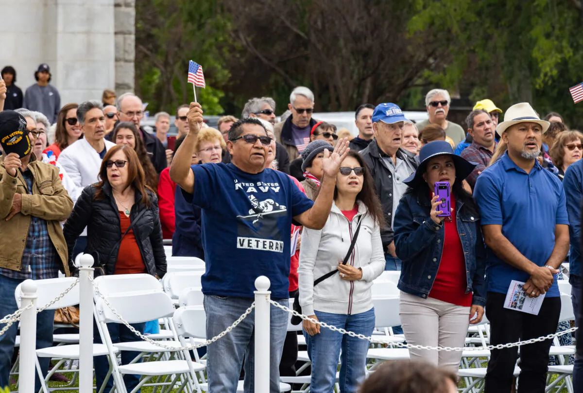 Thousands gather for Memorial Day celebrations at Fairhaven Memorial Park in Santa Ana, Calif., on May 29, 2023. (John Fredricks/The Epoch Times)