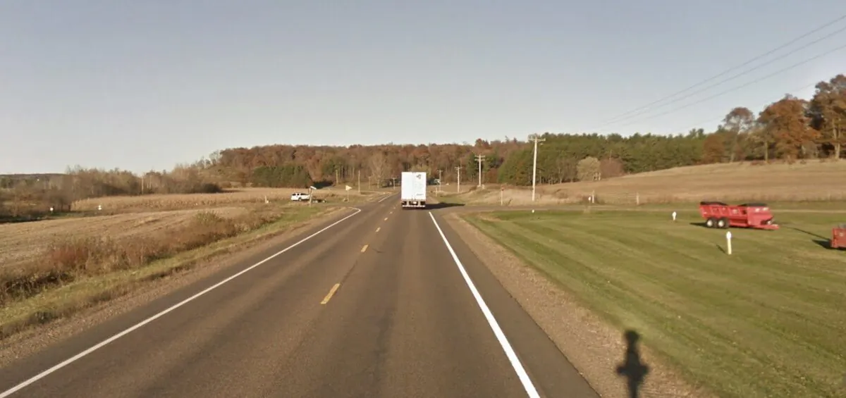 The Wisconsin Highway 25 in Ridgeland, Wis., in October 2018. (Google Maps/Screenshot via The Epoch Times)