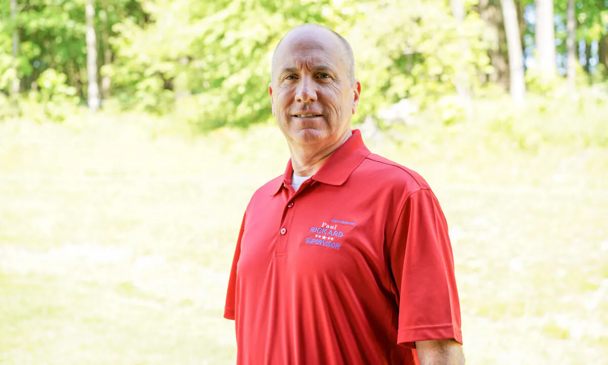 Paul Rickard at Finding Home Farms in Middletown, N.Y., on May 25, 2023. (Cara Ding/The Epoch Times)