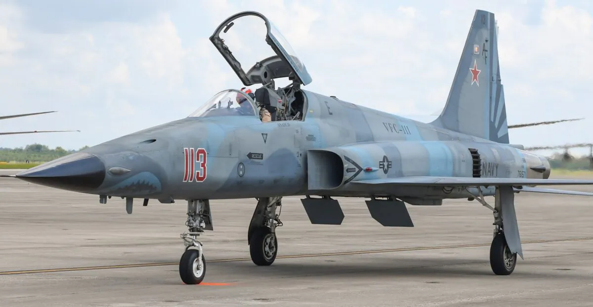An F-5N Tiger II aircraft, based out of Naval Air Station Key West, Fla., on Sept. 11, 2019. (Toiete Jackson/U.S. Navy photo)