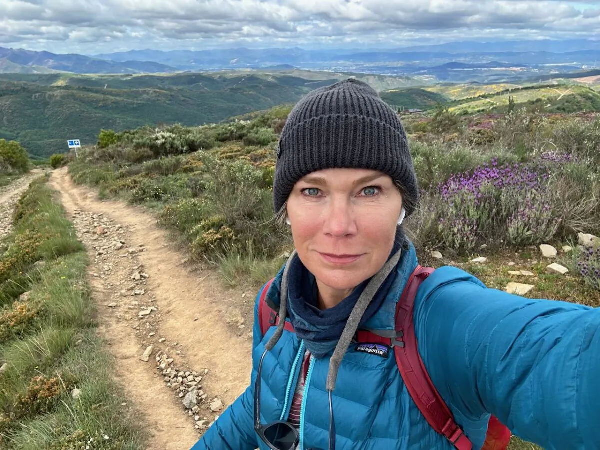 Catherine Engelbrecht on part of her 500-mile hike on the El Camino de Santiago pilgrimage trail in Leon, Spain, in May 2023. (Catherine Engelbrecht)