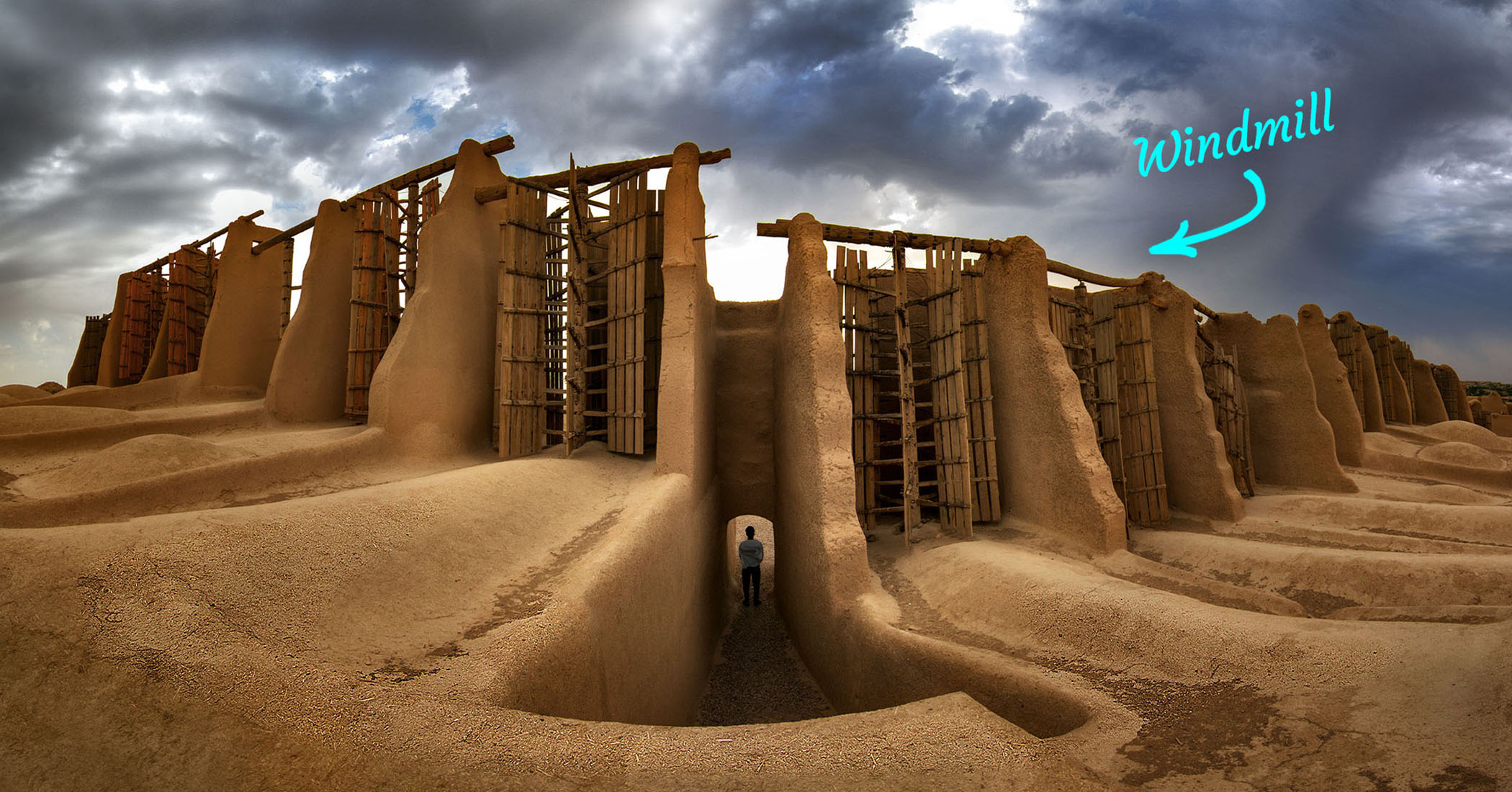 These ancient windmills were built over 1,000 years ago from mud, clay, straw—and still work today