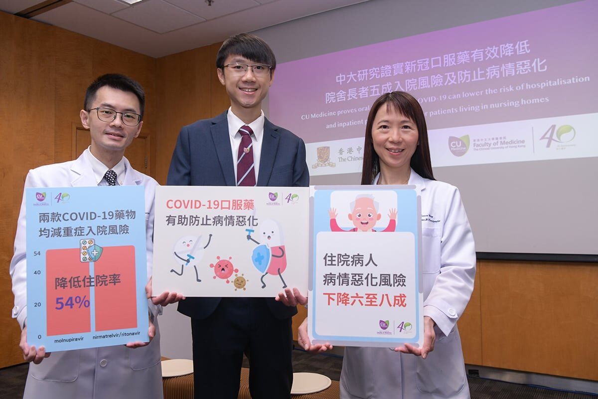 NextImg:CUHK Research: New COVID-19 Oral Medication Lowers Risk of Hospital Admission of Older Patients by 54 Percent