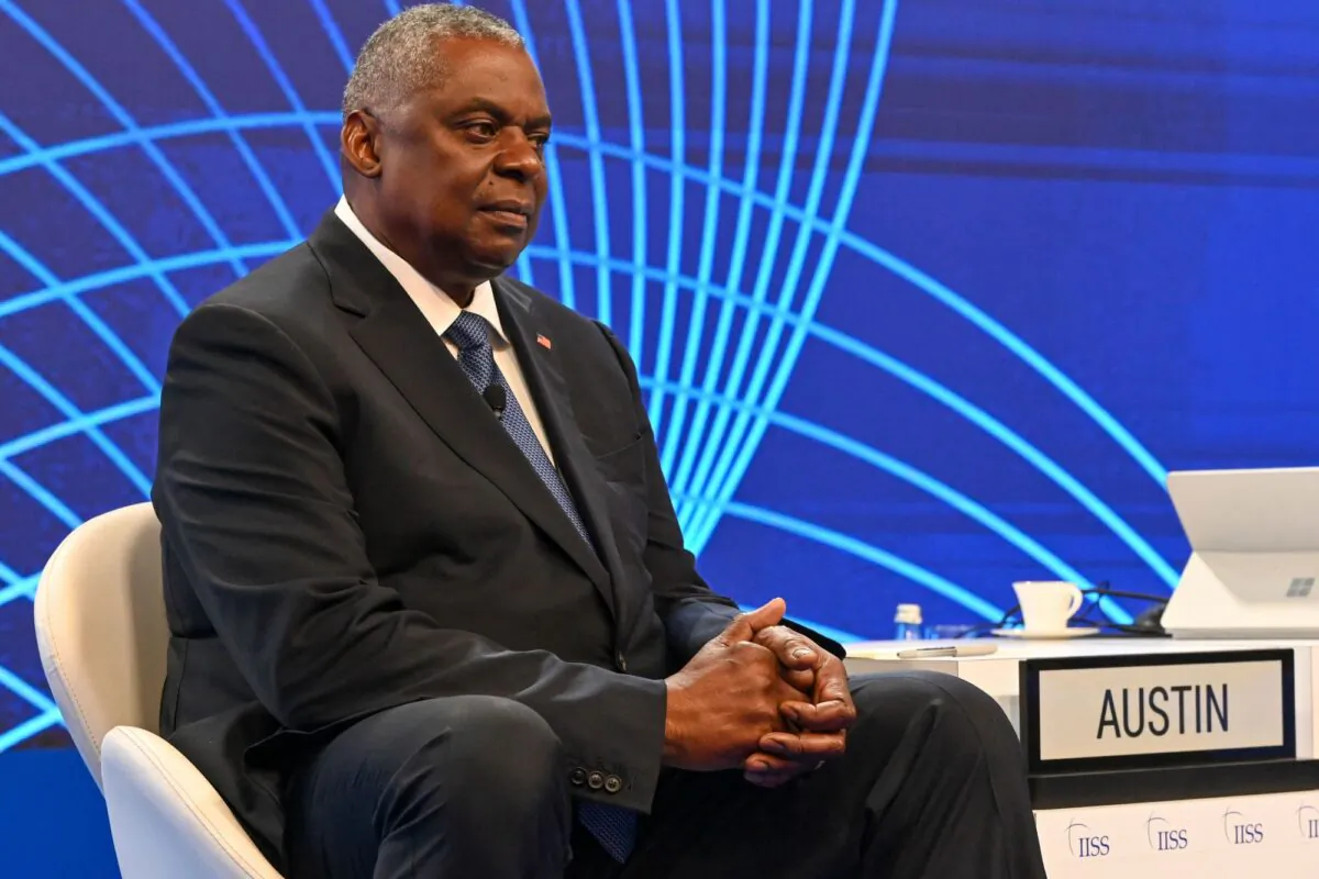 US Secretary of Defense Lloyd Austin attends the 20th Shangri-La Dialogue summit in Singapore, on June 3, 2023. (Roslan Rahman/AFP via Getty Images)