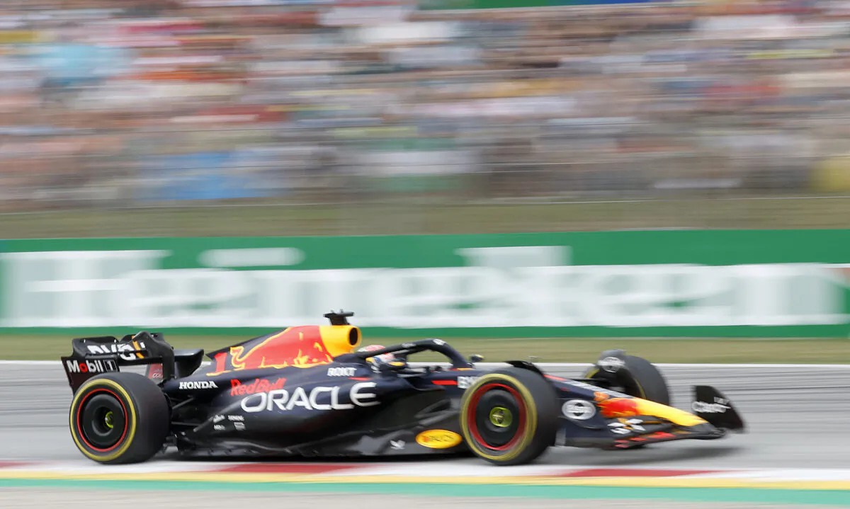 Red Bull driver Max Verstappen of the Netherlands steers his car during the Spanish Formula One Grand Prix at the Barcelona Catalunya racetrack in Montmelo, Spain on June 4, 2023. (Joan Monfort/AP Photo)