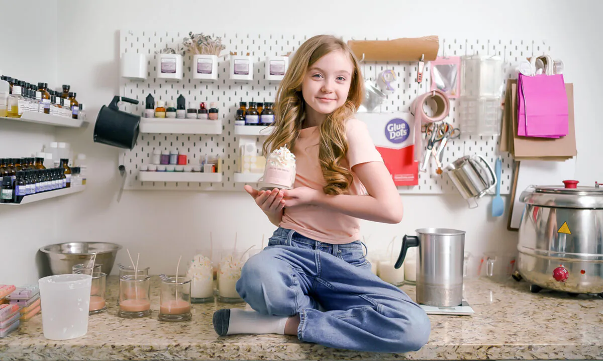 Lily Harper, surrounded by products of Lily Lou's Aromas. (Courtesy of Lily Lou’s Aromas)