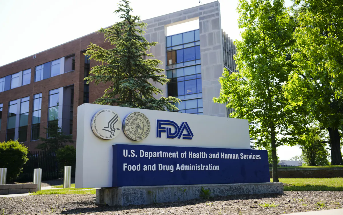 The U.S. Food and Drug Administration (FDA) in White Oak, Md., on June 5, 2023. (Madalina Vasiliu/The Epoch Times)