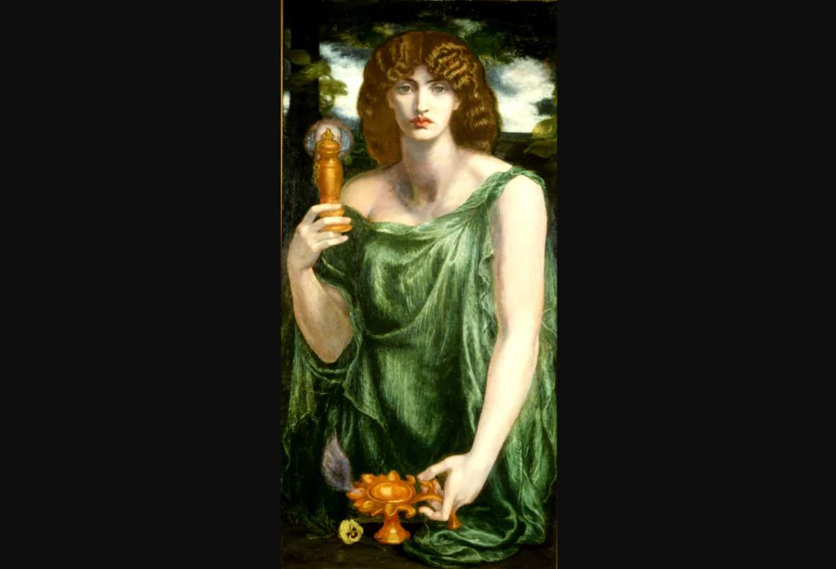 "Mnemosyne," c. 1876-1881, by Dante Gabriel Rossetti. (Public domain)