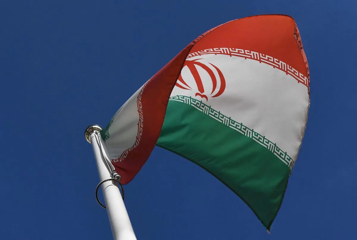 The Iranian national flag, in this file photo. (Joe Klamar/AFP via Getty Images)