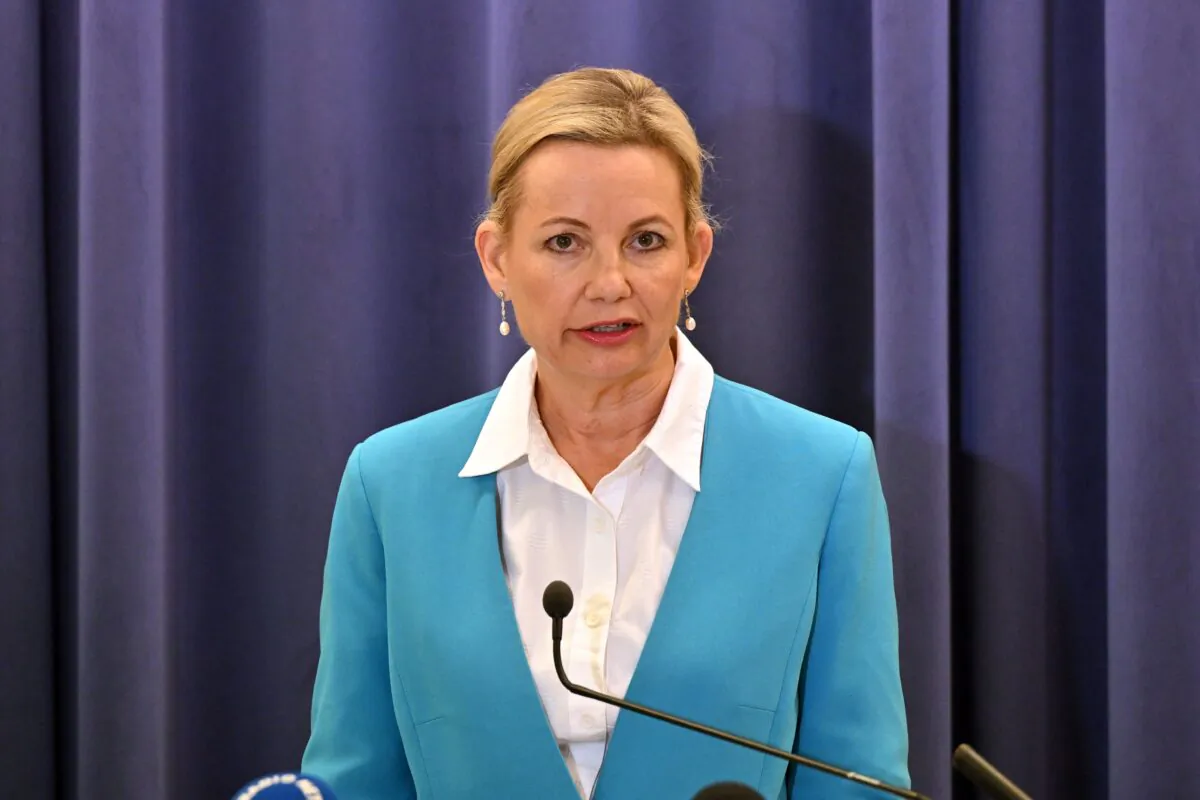 Deputy Leader of the Opposition Sussan Ley at a press conference at Parliament House in Canberra, on March 29, 2023. (AAP Image/Mick Tsikas)