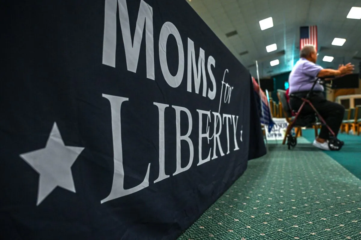 People and members of the Moms For Liberty association attend a campaign event for Jacqueline Rosario, a school board member in Vero Beach, Fla., on Oct. 16, 2022. (Giorgio Viera/AFP via Getty Images)