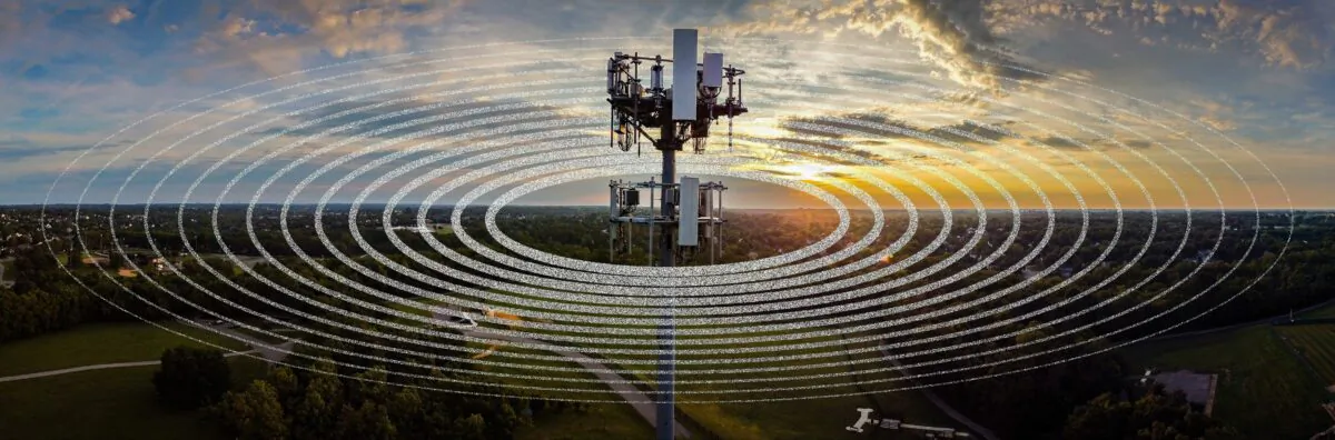 Electromagnetic frequency radio waves around a cell tower. (Ivelin Denev/Shutterstock)