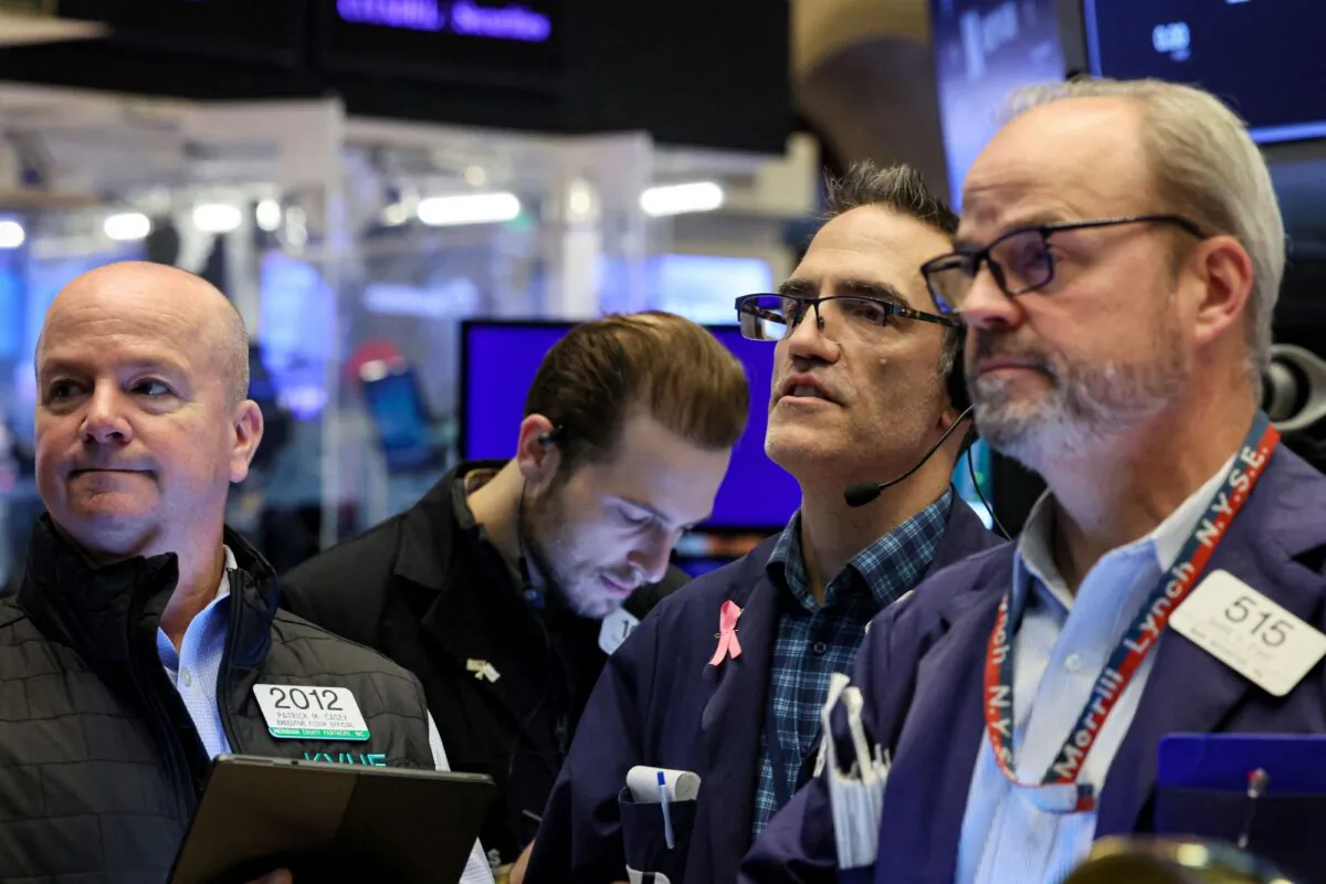 Traders work on the floor of the New York Stock Exchange (NYSE) in New York City on May 4, 2023. (Brendan McDermid/Reuters)