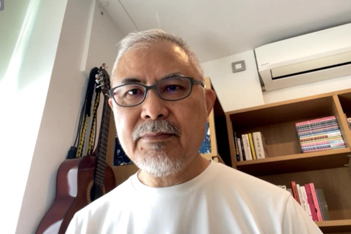 Hong Kong popular cartoonist Zunzi spoke to The Epoch Times in Hong Kong, on May 14, 2023 (Sherry Lin/The Epoch Times)