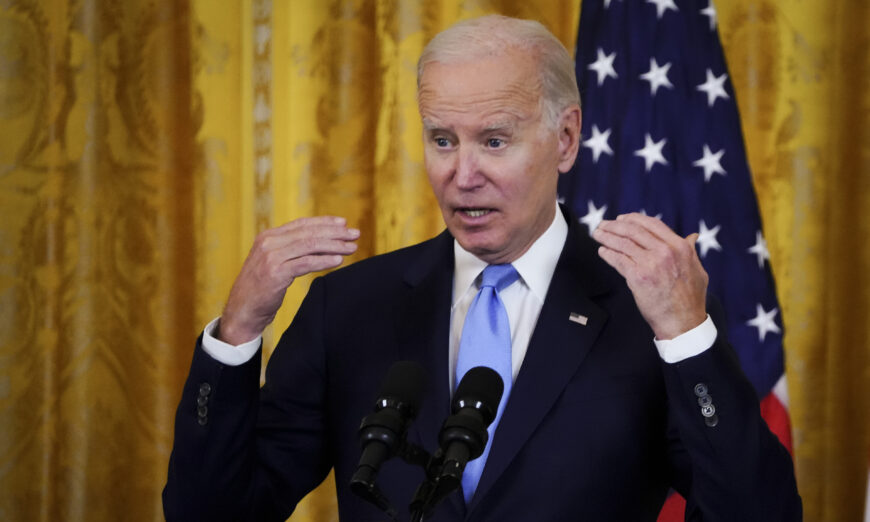 White House: Biden not implicated in Trump indictment.