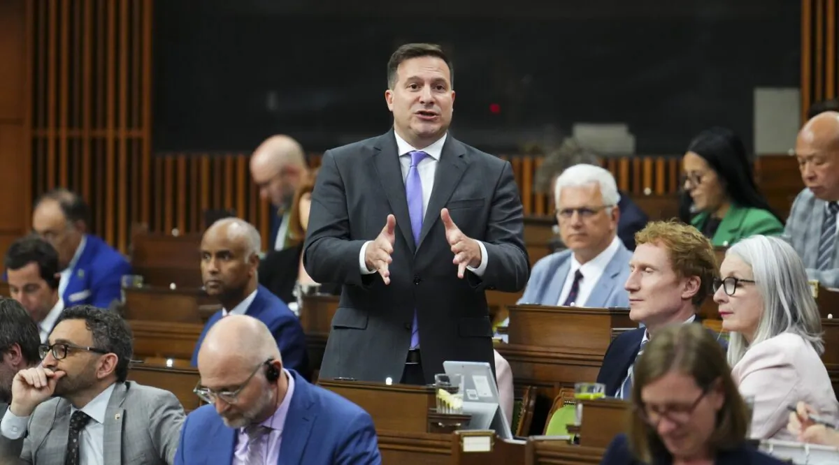 Minister of Public Safety Marco Mendicino rises during question period in the House of Commons on Parliament Hill in Ottawa on June 8, 2023. (The Canadian Press/Sean Kilpatrick)