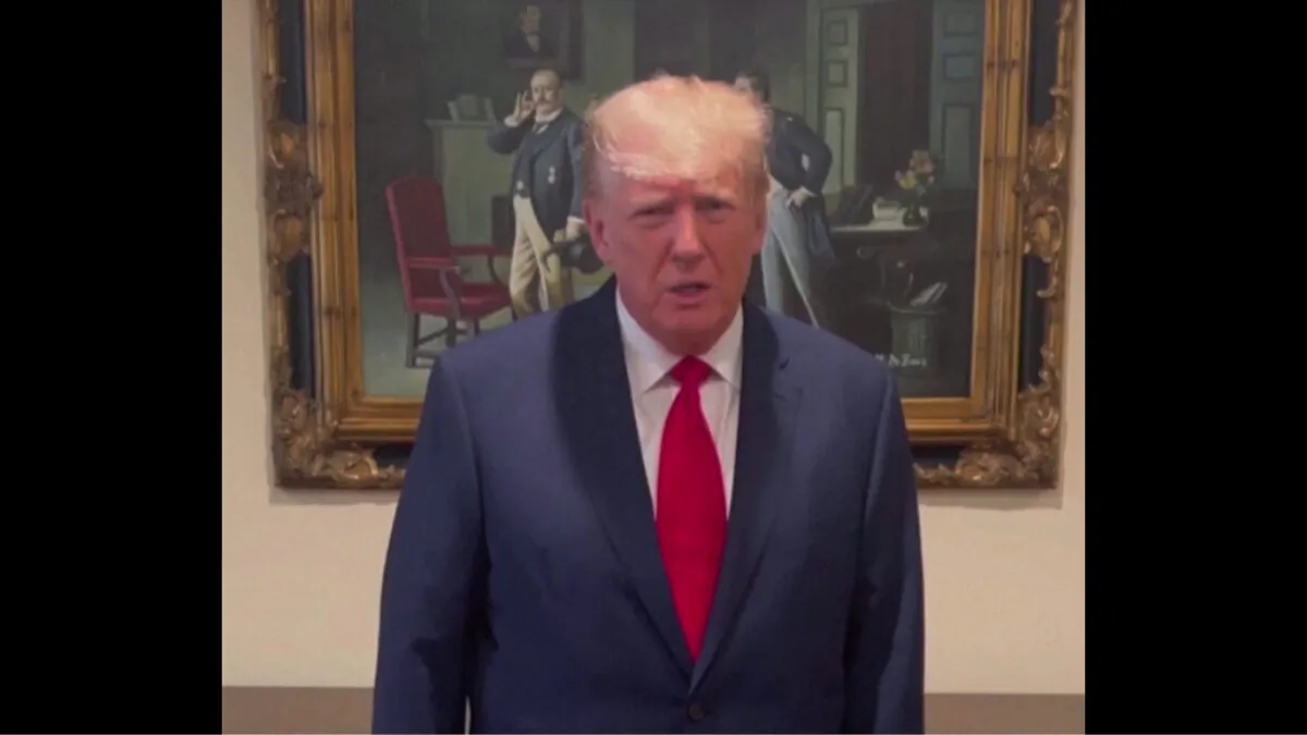 Former President Donald Trump speaks in a video posted on June 8, 2023. (Reuters/Screenshot via NTD)