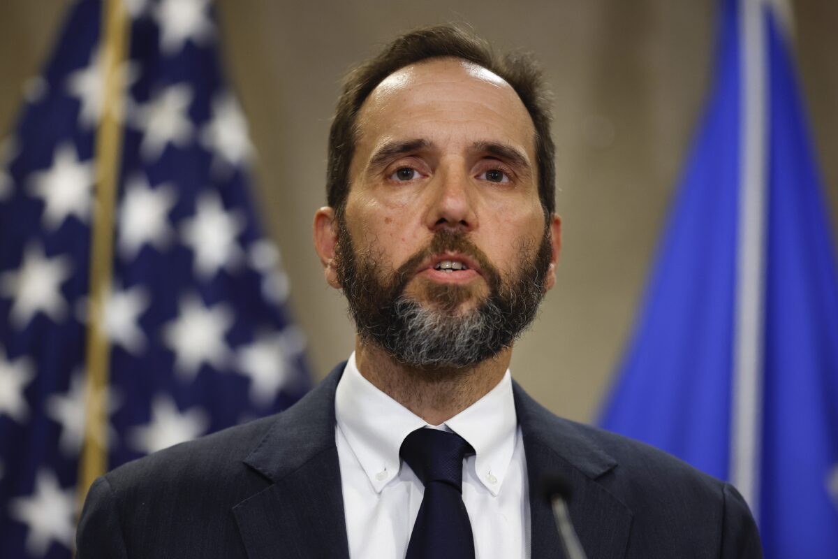 Special counsel Jack Smith delivers remarks on a recently unsealed indictment against former President Donald Trump, in Washington on June 9, 2023. (Chip Somodevilla/Getty Images)