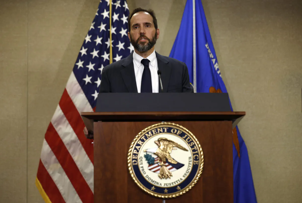 Special counsel Jack Smith delivers remarks on a recently unsealed indictment against former President Donald Trump at the Justice Department in Washington on June 9, 2023. (Chip Somodevilla/Getty Images)