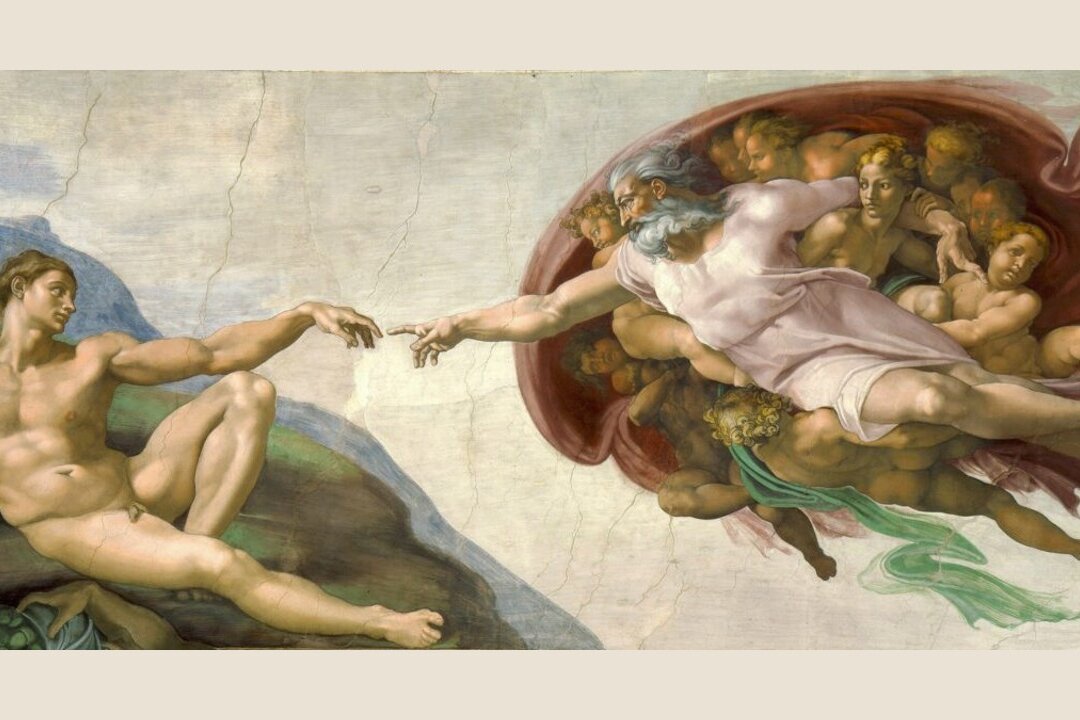 Detail of “The Creation of Adam,” by Michelangelo. Fresco, Sistine Chapel, Vatican, 1508-1512. (Public Domain) 