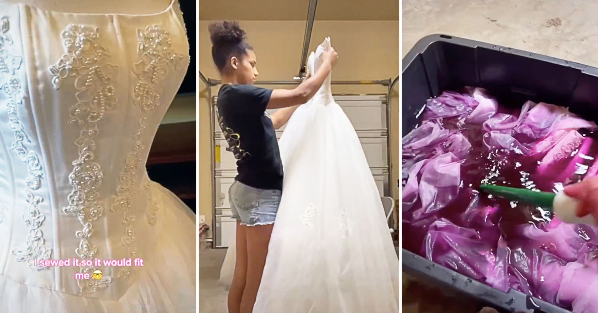 Teen transforms wedding dress that she thrifted for prom, see how it looks (VIDEO)