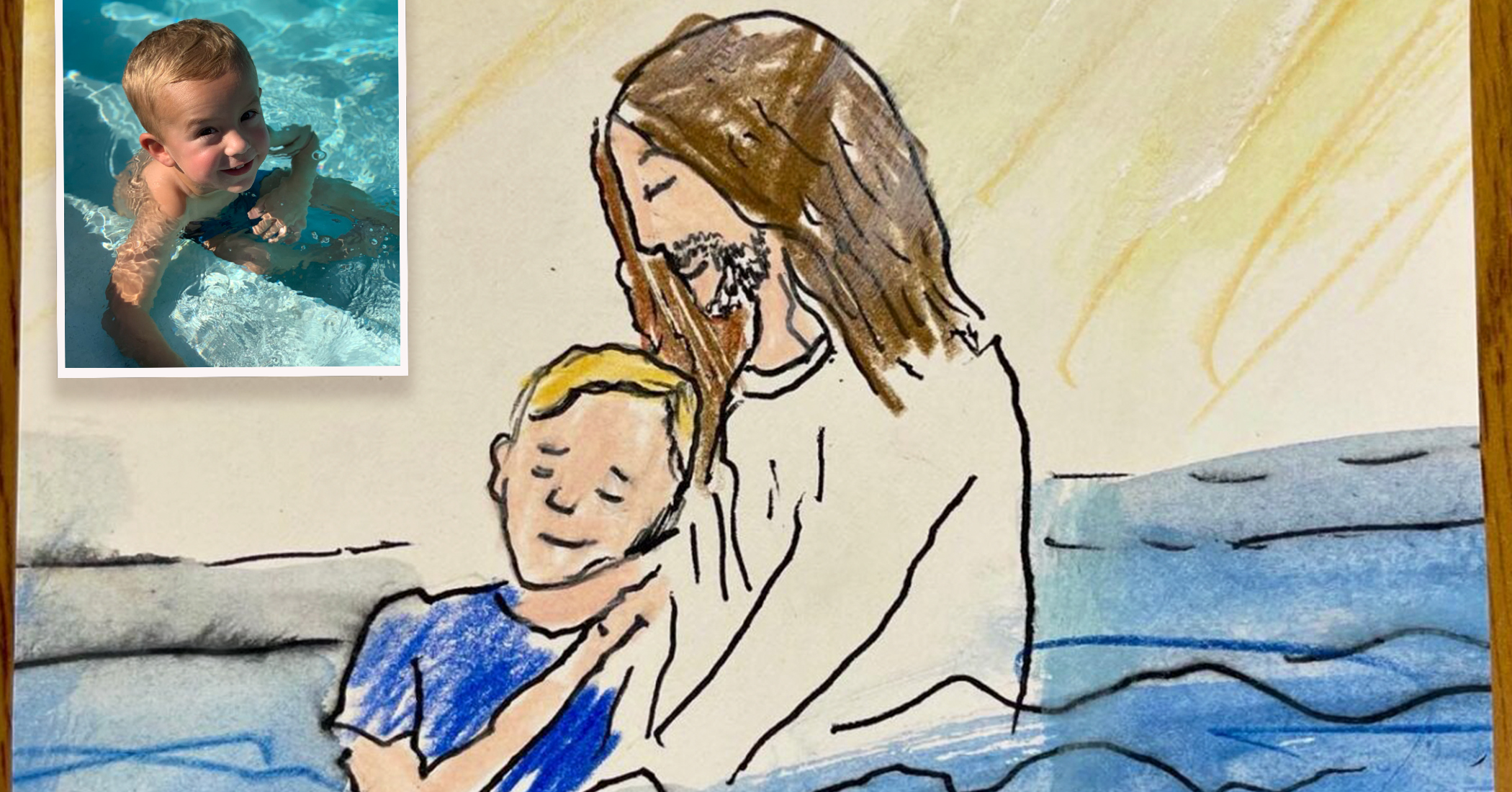 NextImg:Boy says Jesus held him in a pool drowning accident, asks why Jesus has 'scratches on His hands?'