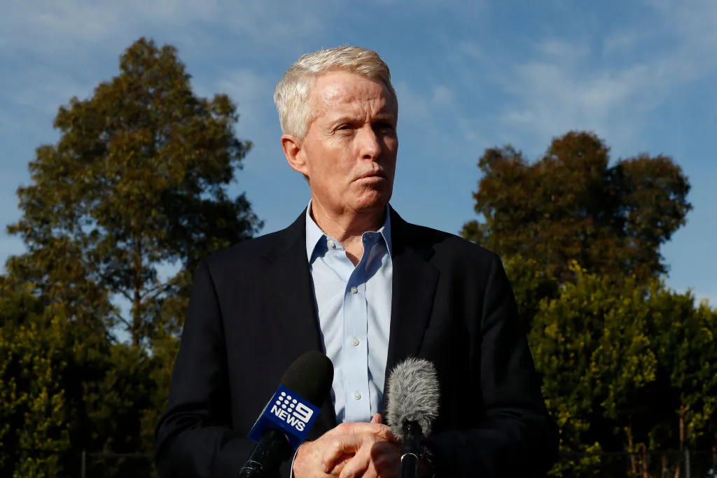 Craig Tiley, Tennis Australia CEO speaks during a Tennis Australia x Roland Garros 2023 preview media opportunity at Melbourne Park, Australia on May 23, 2023. (Darrian Traynor/Getty Images for Tennis Australia)