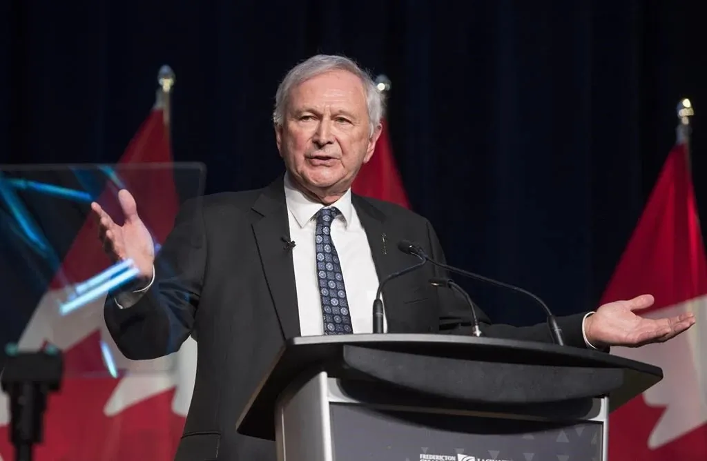 New Brunswick Premier Blaine Higgs speaks in Fredericton, N.B., on Feb. 9, 2023. (Stephen MacGillivray/The Canadian Press)