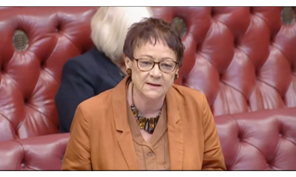 Baroness Ledford speaking in the House of Lords on June 12, 2023 who told peers she was "shaking with tiredness" as debate around the Illegal Migration Bill went on into the early hours. (Screenshot/Parliament TV)