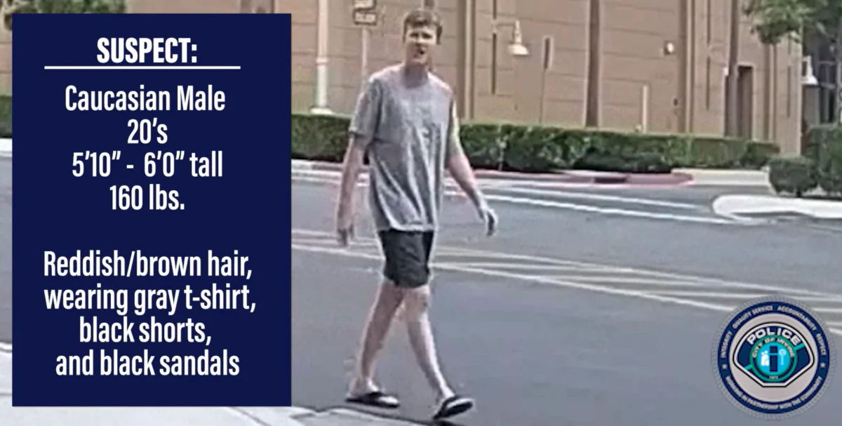 Irvine Police Department is seeking the public's help on June 13, 2023, to find a man who sexually assaulted a woman in Irvine, Calif., June 10, 2023. (Screenshot via Irvine Police Department)