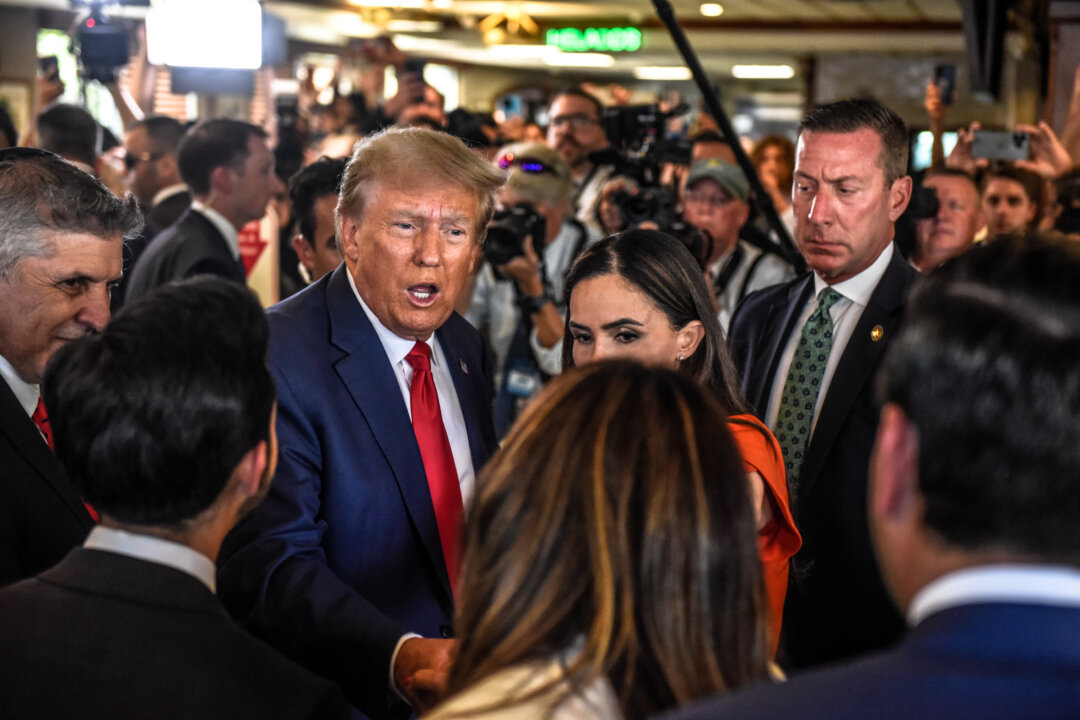 Former President Donald Trump visits the Versailles restaurant in the Little Havana neighborhood after being arraigned at the Wilkie D. Ferguson Jr. U.S. Federal Courthouse in Miami on June 13, 2023. (Stephanie Keith/Getty Images)