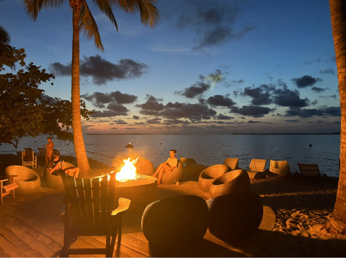 Guests at Playa Largo Resort and Spa in Key Largo, Florida can roast marshmallows by a beachside fire pit. (Susan Taylor Martin/Tampa Bay Times/TNS)