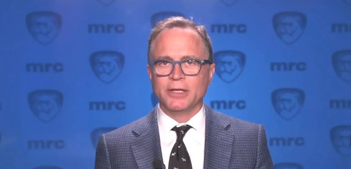 Dan Schneider, Vice-President of  Free Speech America, MRC Business, and the External Affairs division at the Media Research Center on May, 31, 2023. (Screenshot/Epoch TV)