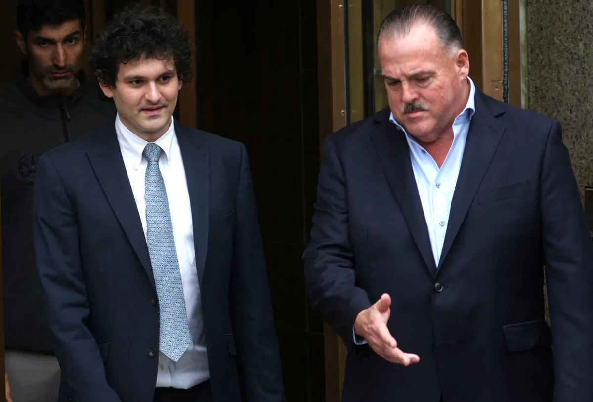 Indicted FTX founder Sam Bankman-Fried exits Manhattan Federal Court in New York on June 15, 2023. (Mike Segar/Reuters)