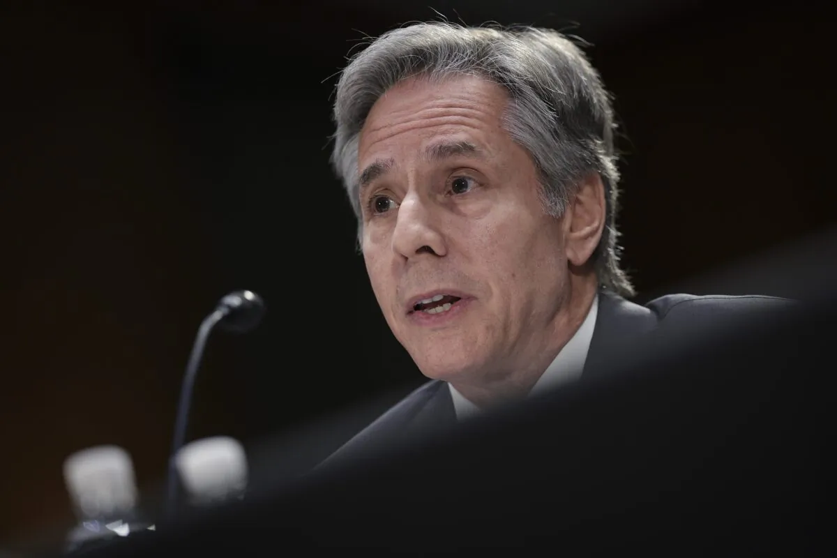 U.S. Secretary of State Antony Blinken testifies before the Senate Appropriations Committee in Washington on May 16, 2023. (Win McNamee/Getty Images)