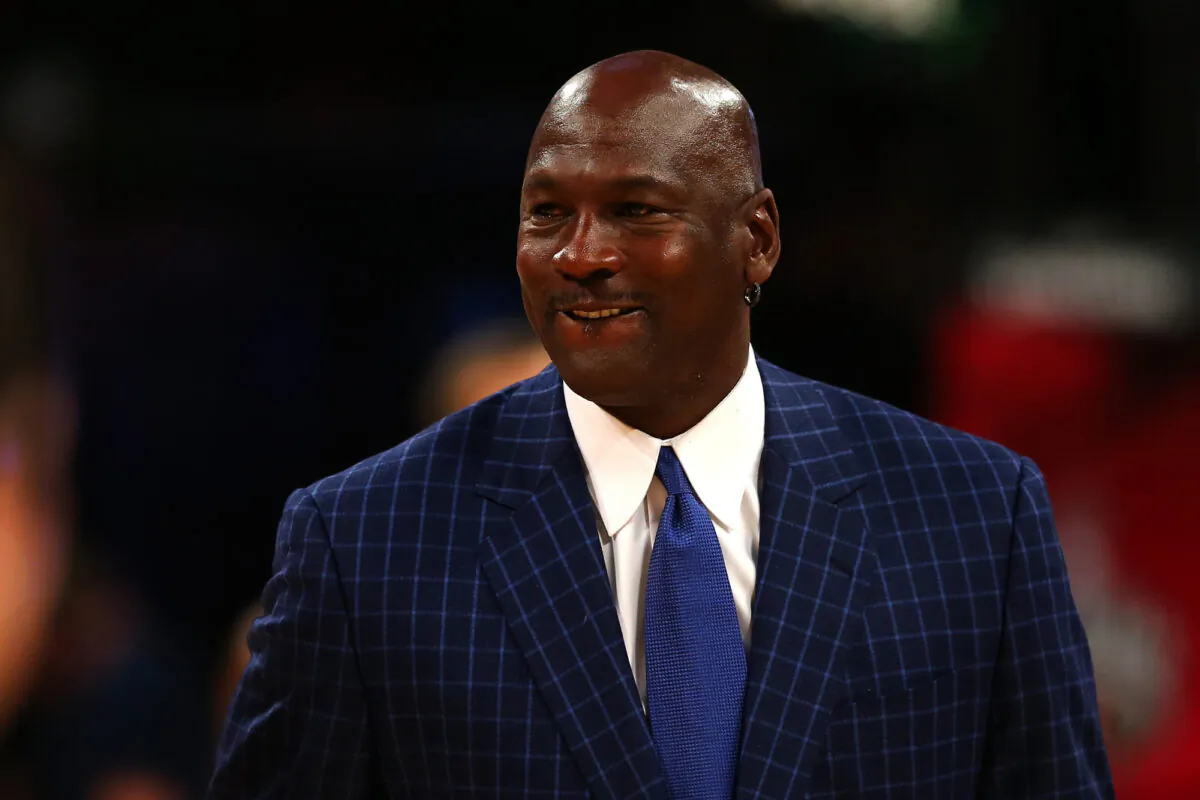 NBA hall of famer and Charlotte Hornets owner Michael Jordan walks off the court during the NBA All-Star Game 2016 at the Air Canada Centre in Toronto, Ontario, on Feb. 14, 2016. (Elsa/Getty Images)