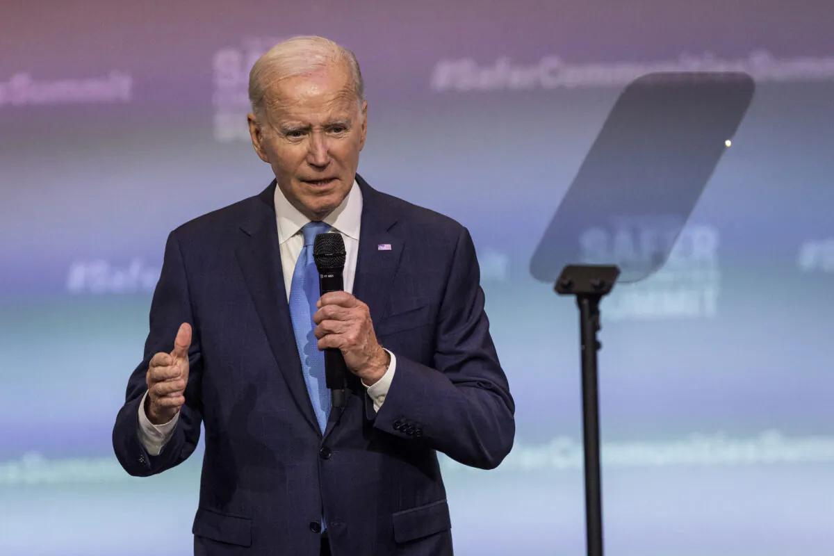 President Joe Biden speaks during the National Safer Communities Summit at the University of Hartford in West Hartford, Conn., on June 16, 2023. (John Moore/Getty Images)