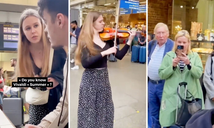Shy Girl Asks Pianist at a Train Station If He Knows Vivaldi’s ‘Summer,’ Then Reveals Her Talent
