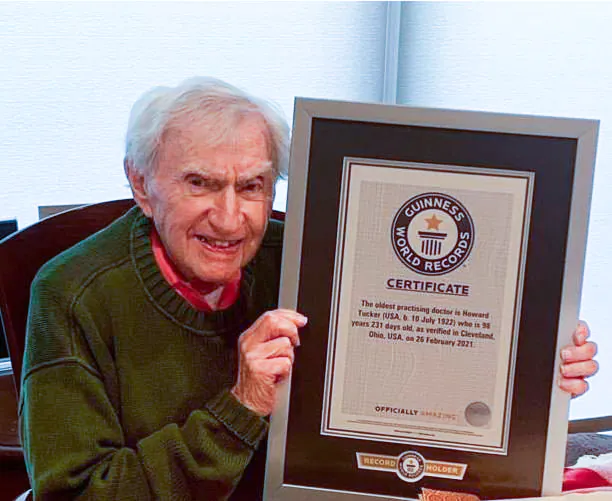 Tucker was recognized as the world’s oldest practicing doctor. (Courtesy of Cleveland Heights-University Heights City School District Facebook)