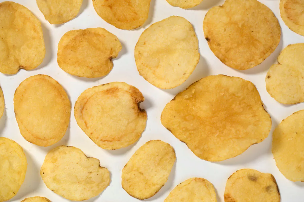 A photo illustration of potato chip in London, England, on Feb. 16, 2018. (Dan Kitwood/Getty Images)