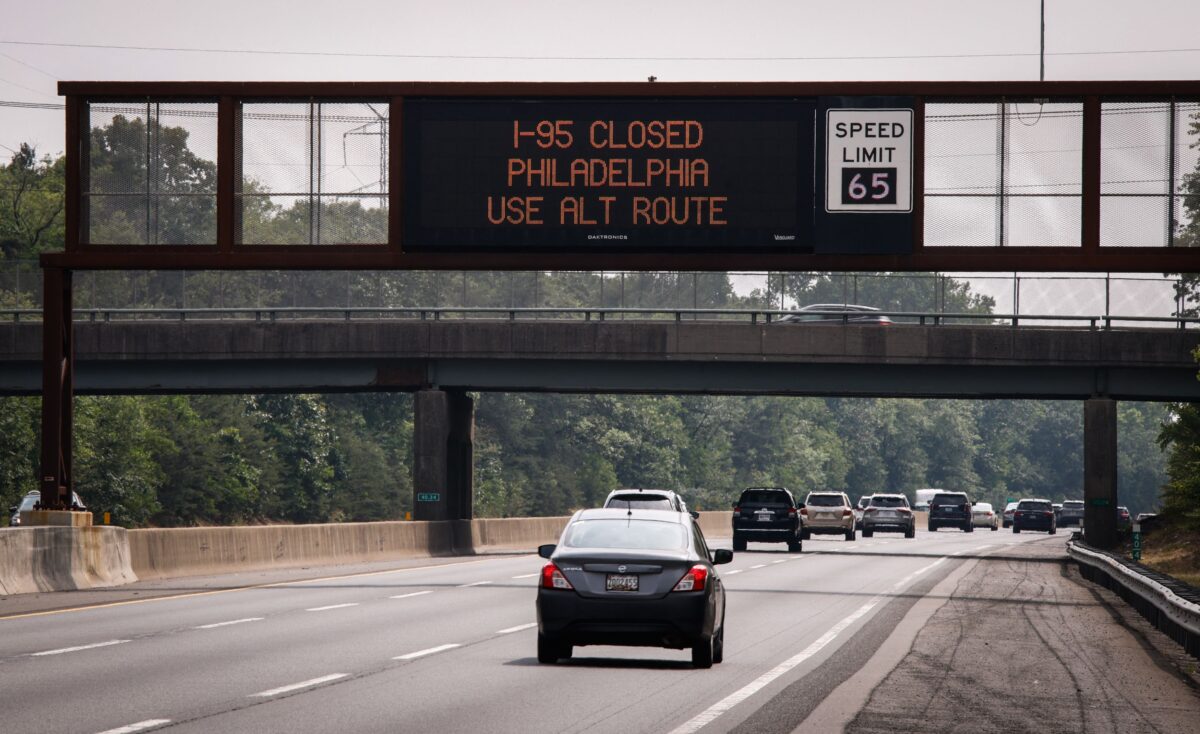 NextImg:Temporary Fix for Collapsed Part of I-95 in Philadelphia Could See Highway Reopen Within 2 Weeks
