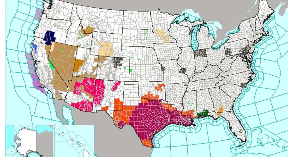 National Weather Service (NWS) offices issued excessive heat advisories across the southern United States on June 19, 2023. (NWS)