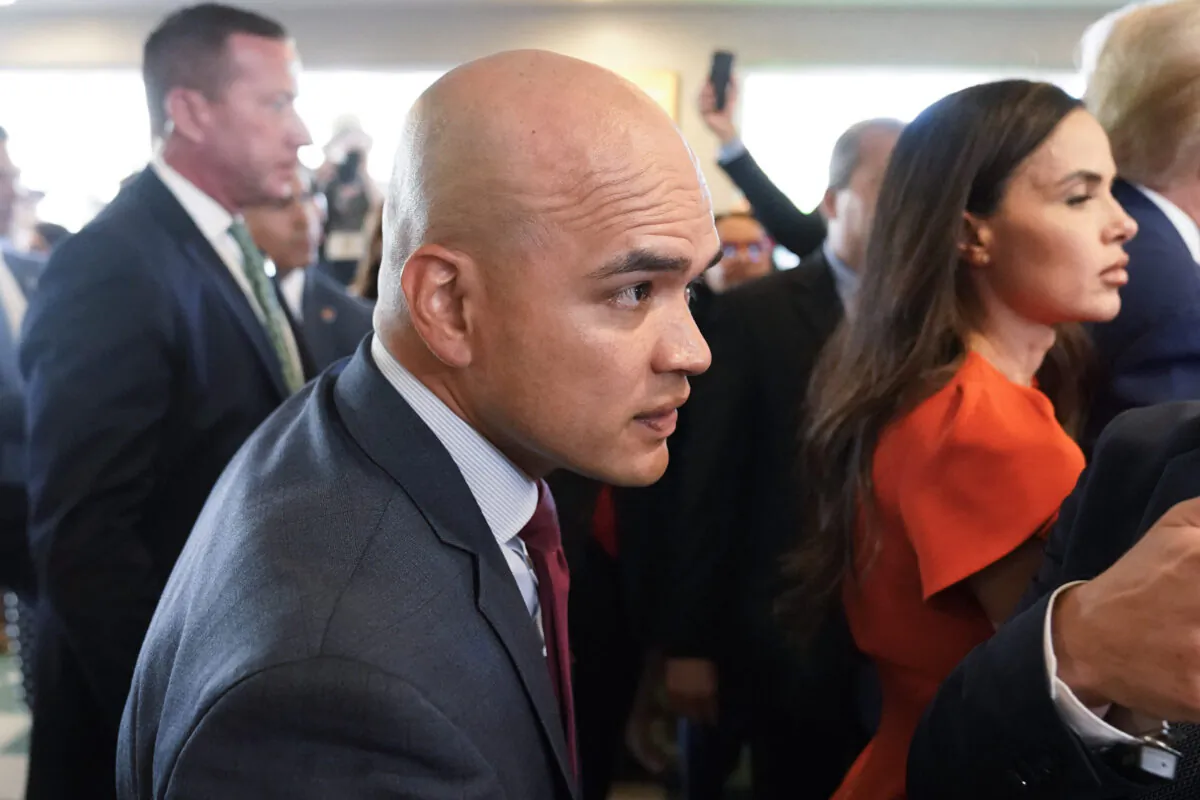 Walt Nauta, former President Donald Trump's valet, visits the Versailles restaurant with President Trump in Miami on June 13, 2023. (Alex Brandon/AP Photo)
