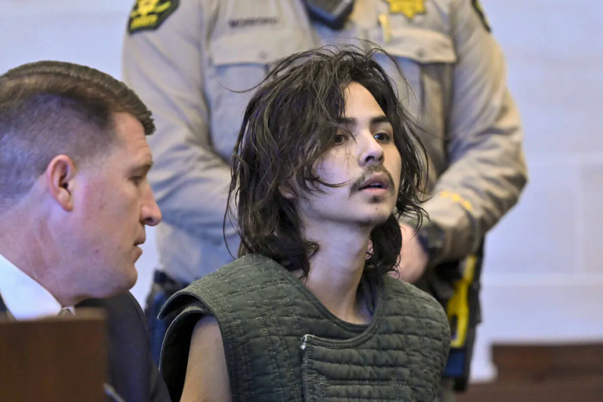 Carlos Dominguez appears in Yolo Superior Court in Woodland, Calif., on June 20, 2023. (Hector Amezcua/The Sacramento Bee via AP)