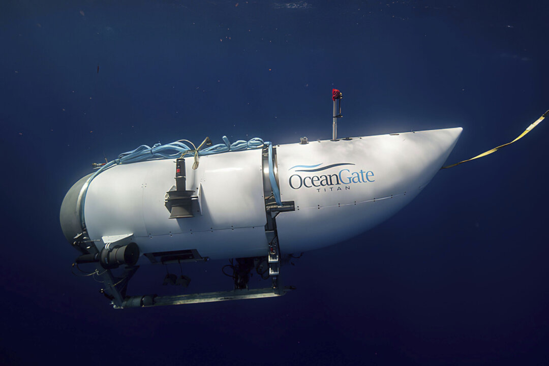 A submersible vessel named Titan used to visit the wreckage site of the Titanic. (OceanGate Expeditions via AP)